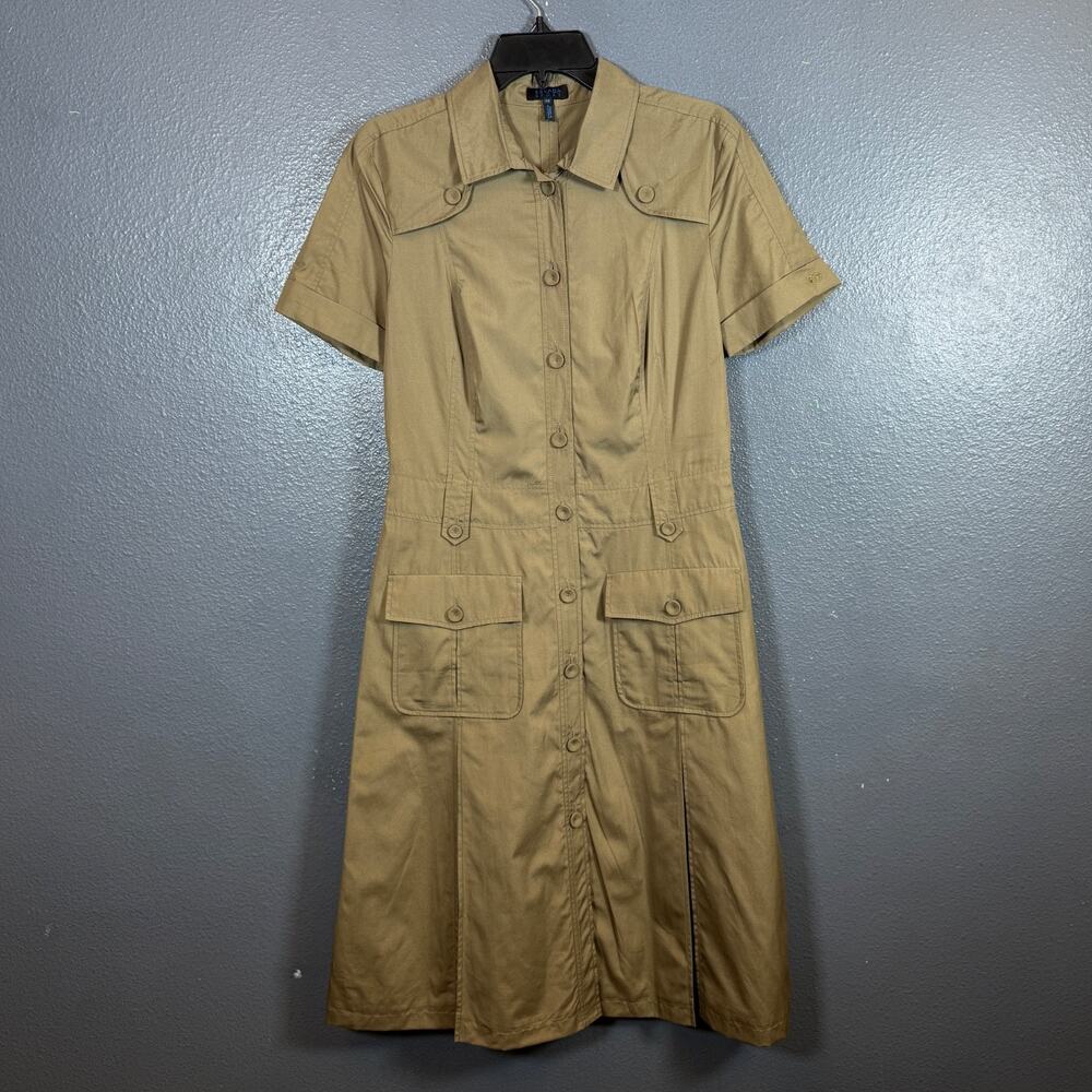 Escada Sport 38 women’s olive cargo army multi pocket dress